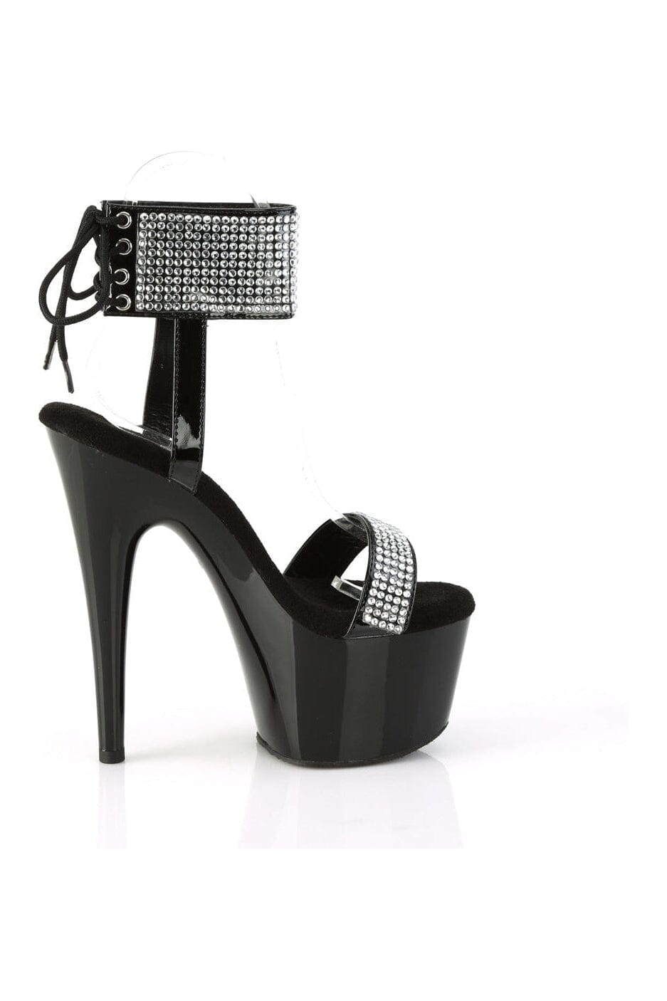 Pleaser ADORE-770 Black Patent Sandal in Black Patent