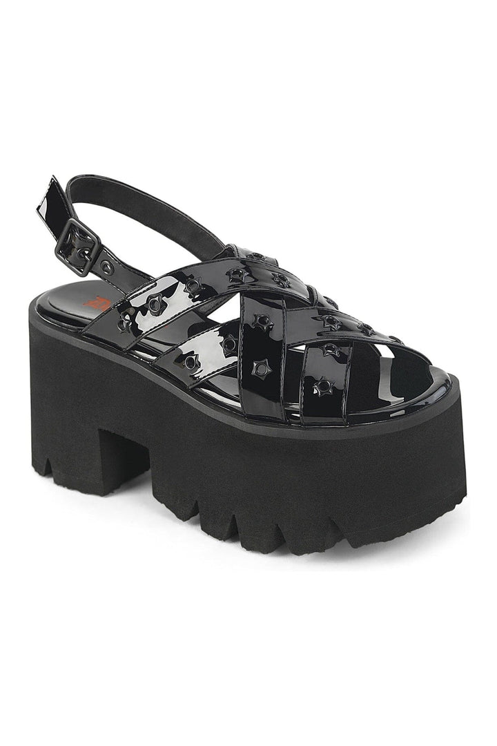 ASHES-12 Black Patent Sandal-Sandals-Demonia-Black-10-Patent-SEXYSHOES.COM