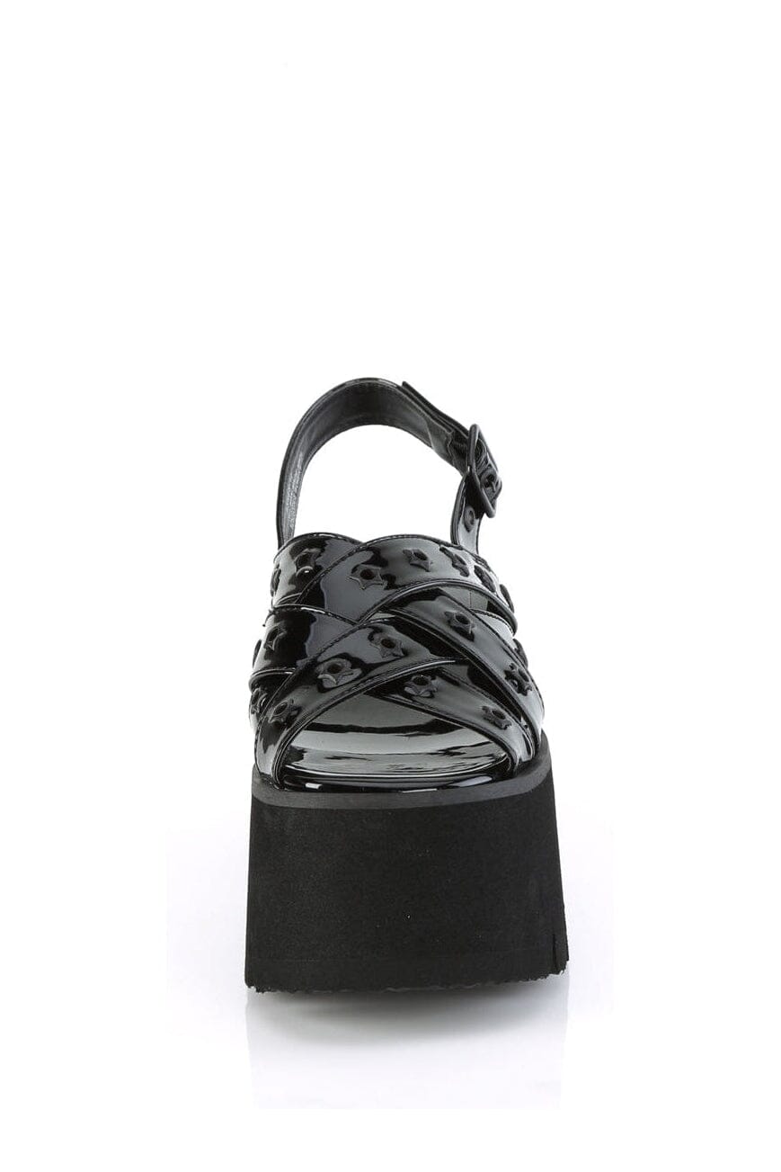 ASHES-12 Black Patent Sandal-Sandals-Demonia-SEXYSHOES.COM