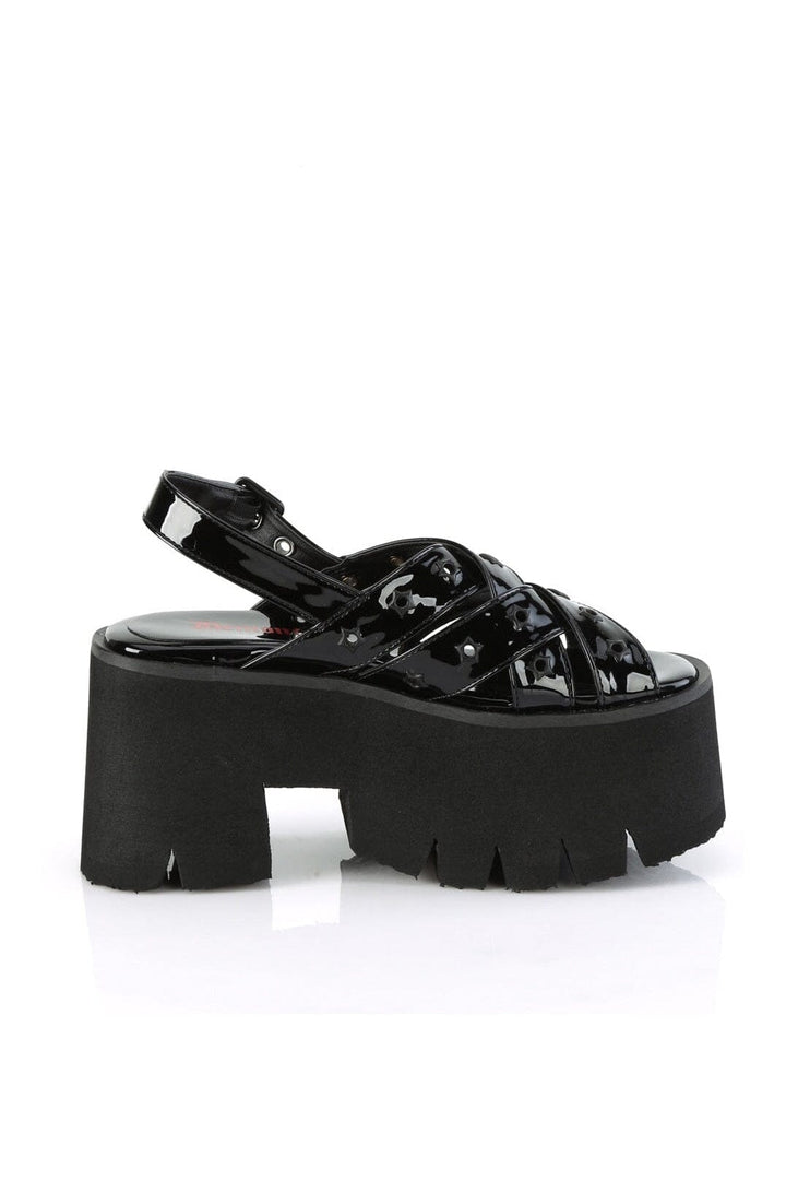 ASHES-12 Black Patent Sandal-Sandals-Demonia-SEXYSHOES.COM