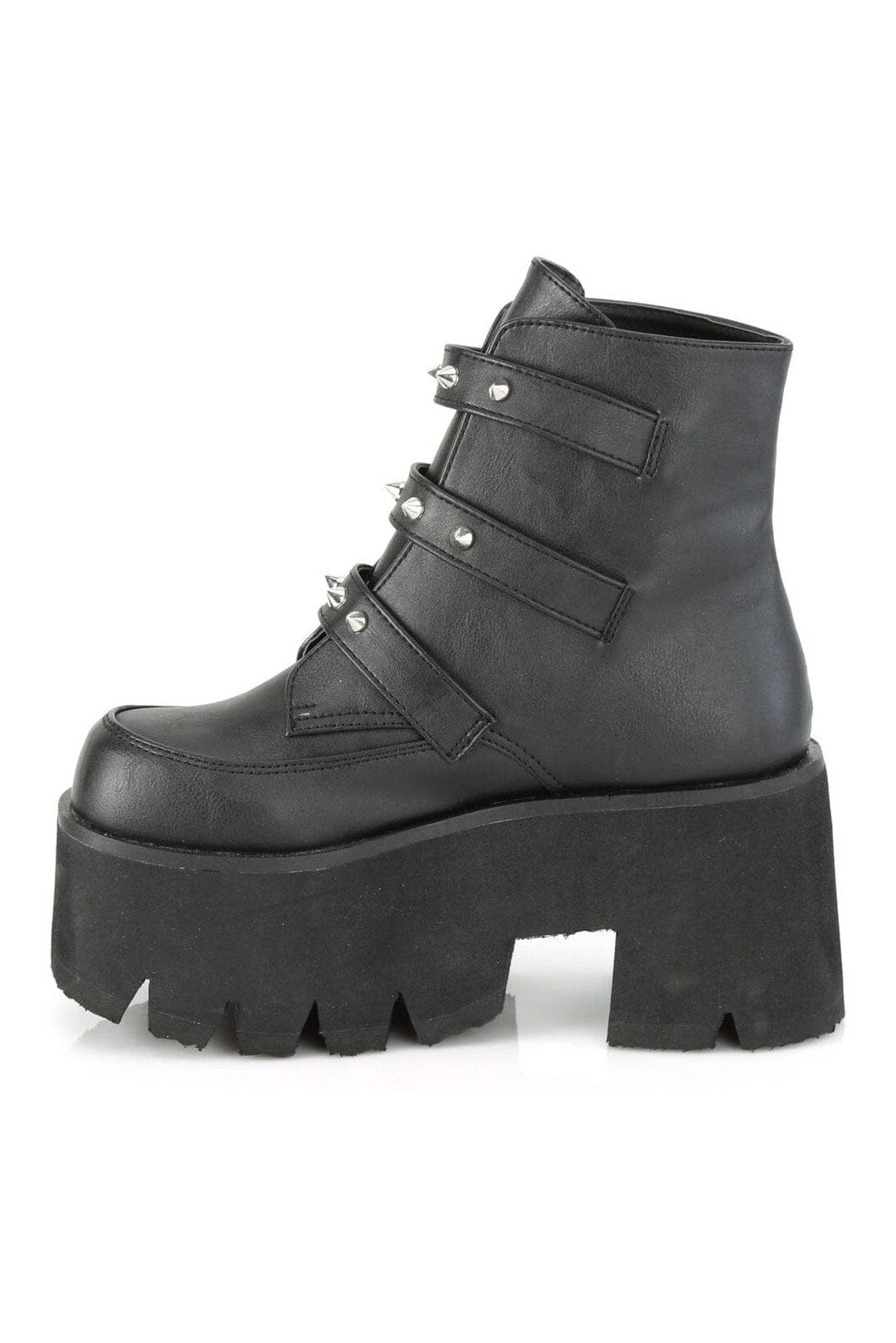ASHES-55 Black Vegan Leather Ankle Boot-Ankle Boots-Demonia-SEXYSHOES.COM