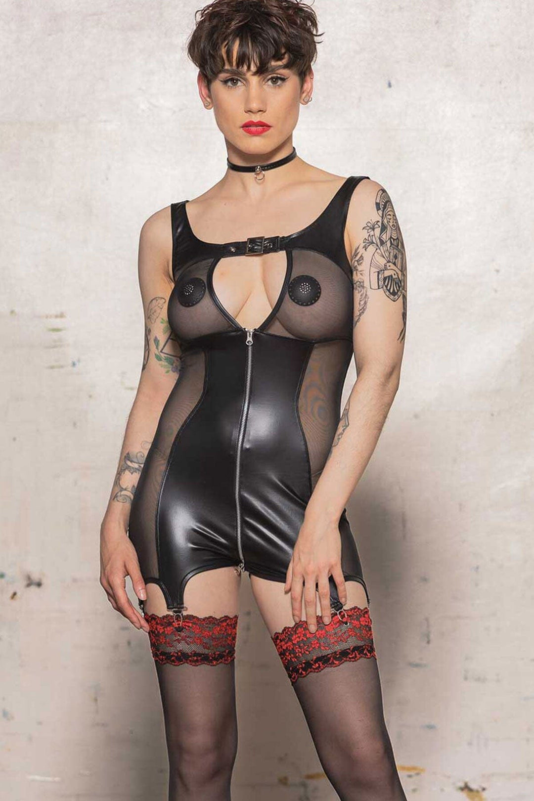 Alba Romper Wetlook-Fetish Bodysuits-Patrice Catanzaro-SEXYSHOES.COM