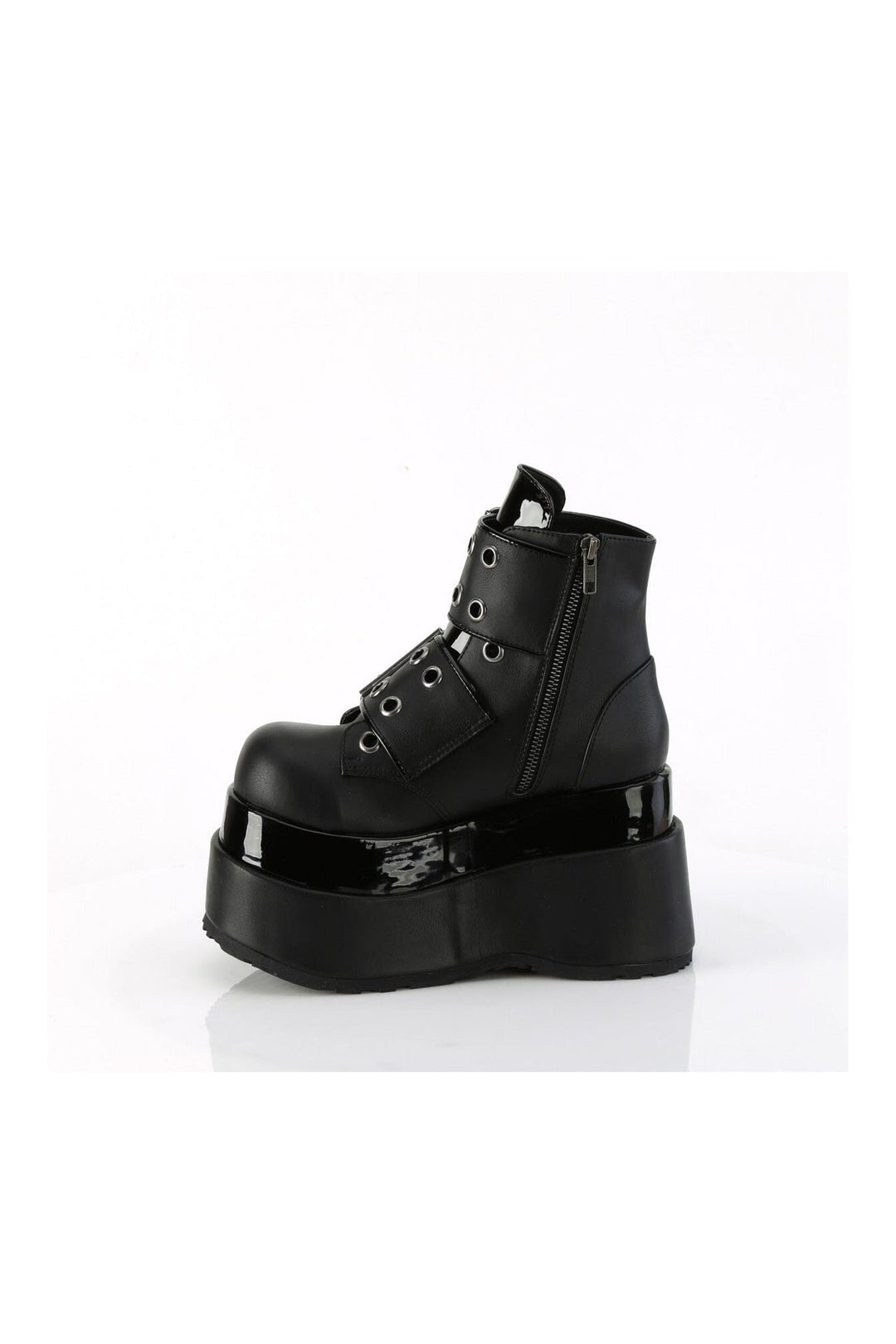 BEAR-104 Black Vegan Leather Ankle Boot-Ankle Boots-Demonia-SEXYSHOES.COM