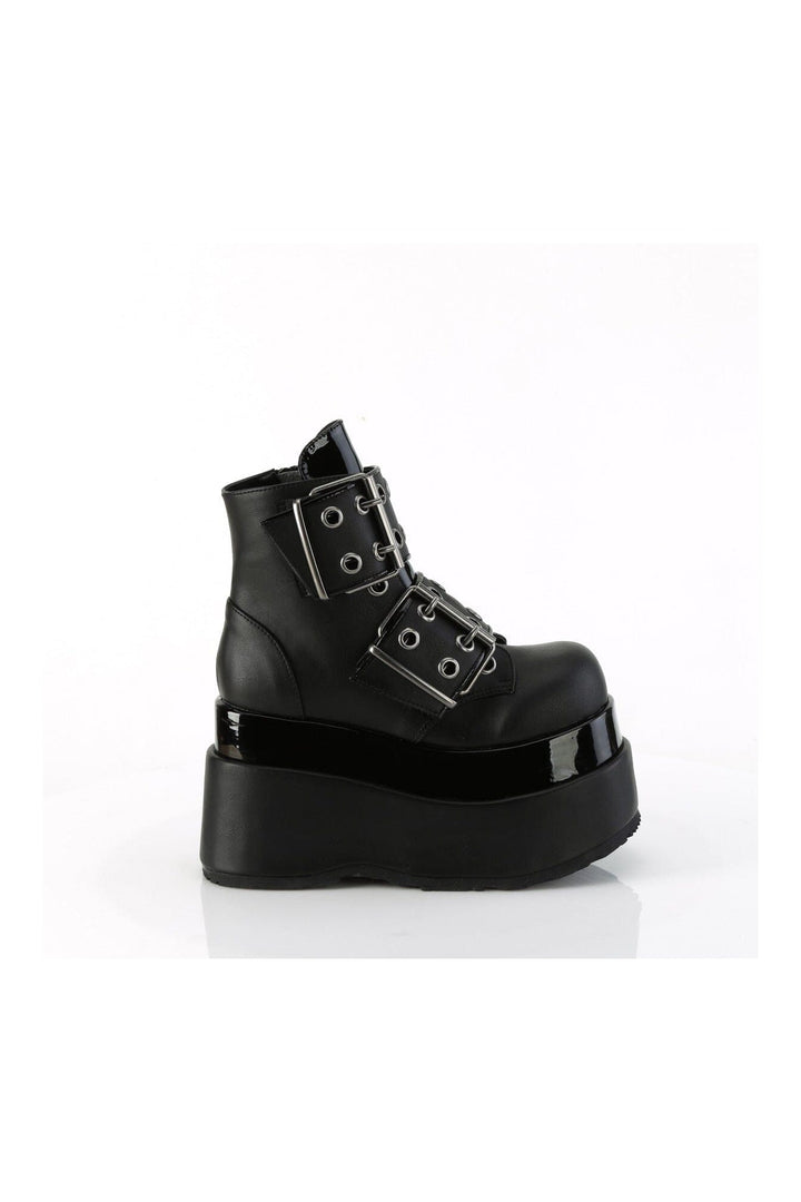 BEAR-104 Black Vegan Leather Ankle Boot-Ankle Boots-Demonia-SEXYSHOES.COM