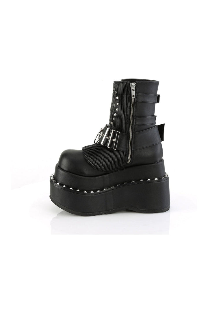 BEAR-150 Black Vegan Leather Ankle Boot-Ankle Boots-Demonia-SEXYSHOES.COM