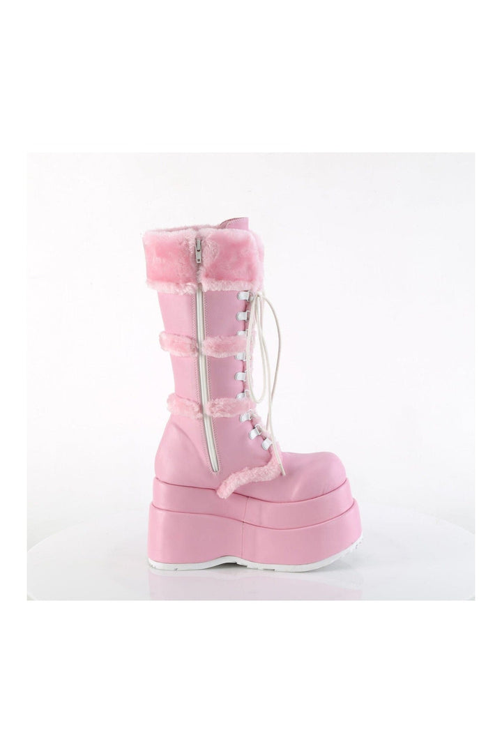 BEAR-202 Pink Vegan Leather Knee Boot-Knee Boots-Demonia-SEXYSHOES.COM