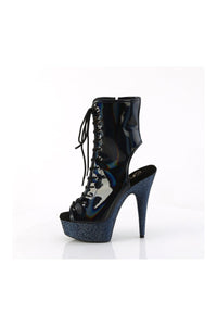 Pleaser BEJEWELED-1016-6 Black Patent Ankle Boot in Black Patent