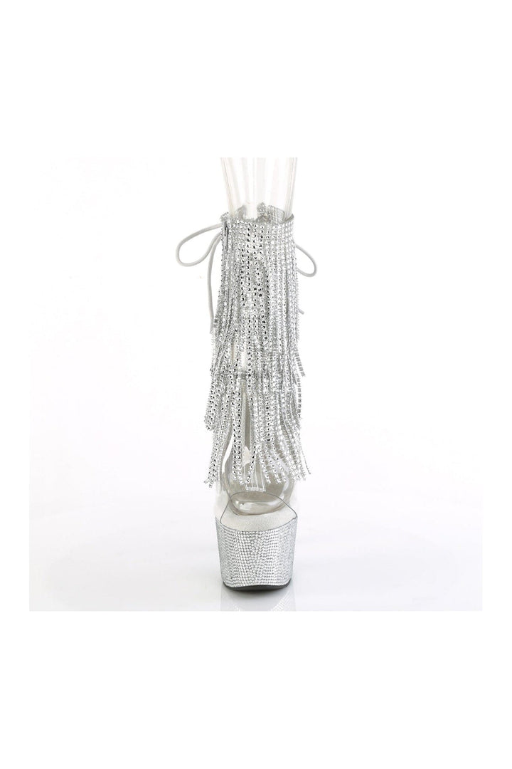BEJEWELED-1017RSF-7 Clear Vinyl Ankle Boot-Ankle Boots-Pleaser-SEXYSHOES.COM
