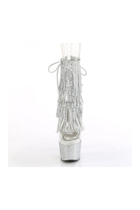 Pleaser BEJEWELED-1017RSF-7 Clear Vinyl Ankle Boot in Clear Vinyl