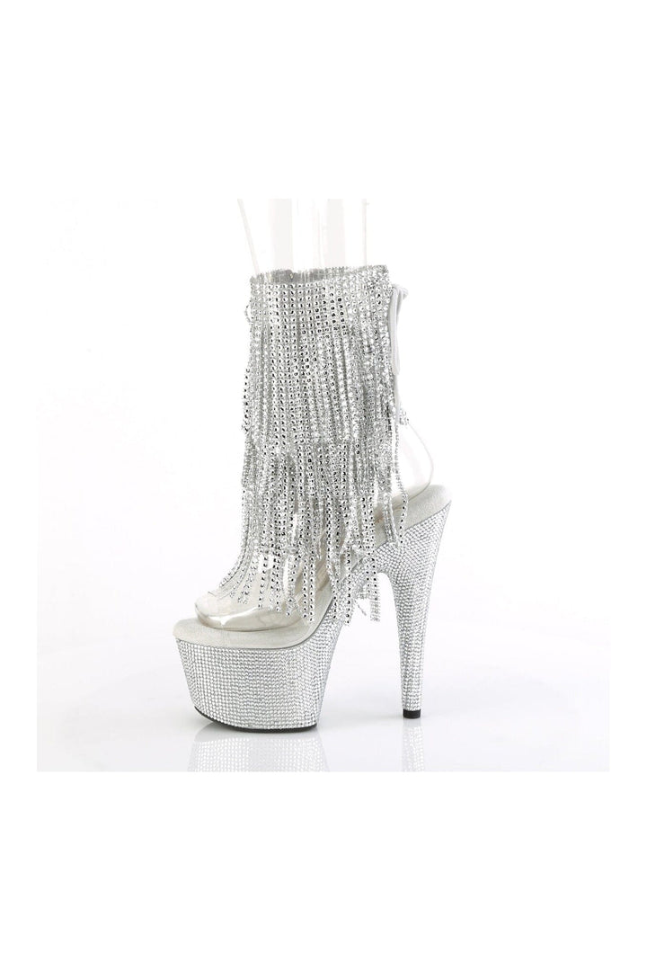 BEJEWELED-1017RSF-7 Clear Vinyl Ankle Boot-Ankle Boots-Pleaser-SEXYSHOES.COM