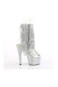 Pleaser BEJEWELED-1017RSF-7 Clear Vinyl Ankle Boot in Clear Vinyl