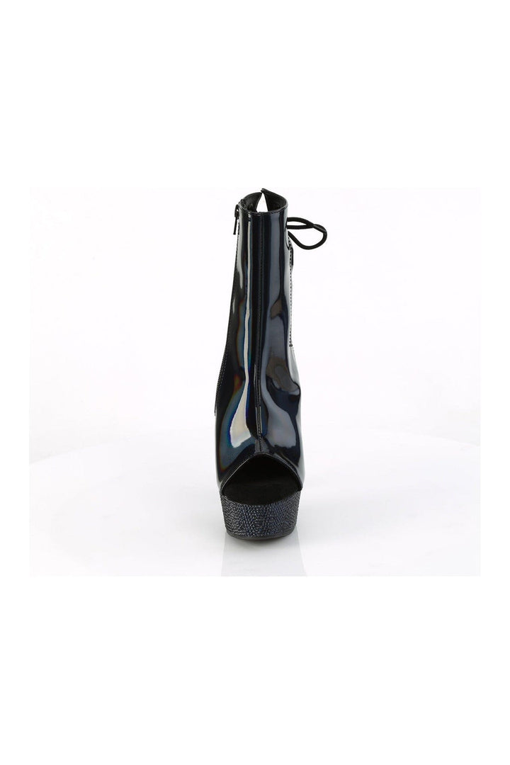 BEJEWELED-1018DM-6 Black Patent Ankle Boot