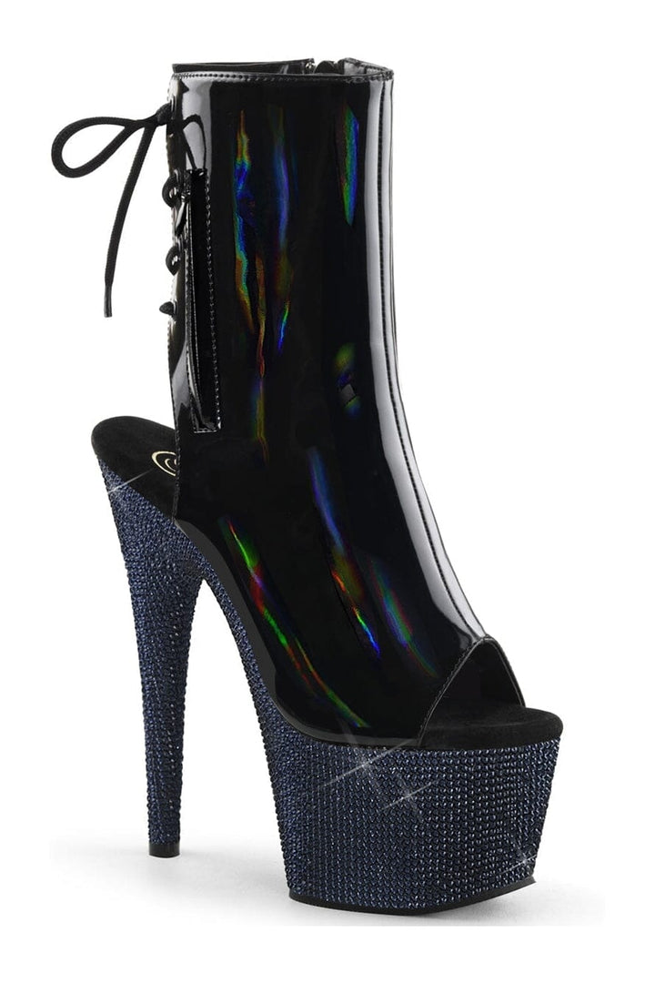 BEJEWELED-1018DM-7 Black Patent Ankle Boot-Ankle Boots-Pleaser-Black-10-Patent-SEXYSHOES.COM