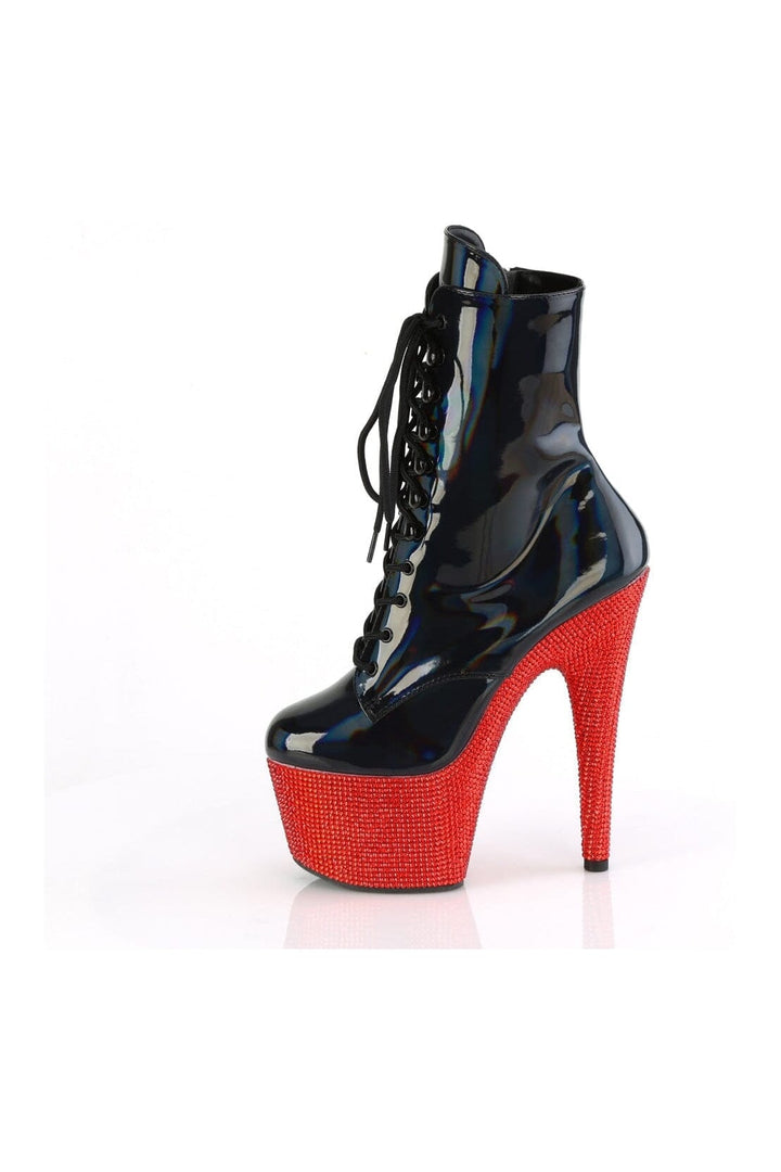 BEJEWELED-1020-7 Black Patent Ankle Boot-Ankle Boots-Pleaser-SEXYSHOES.COM