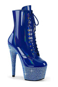 BEJEWELED-1020-7 Blue Patent Ankle Boot