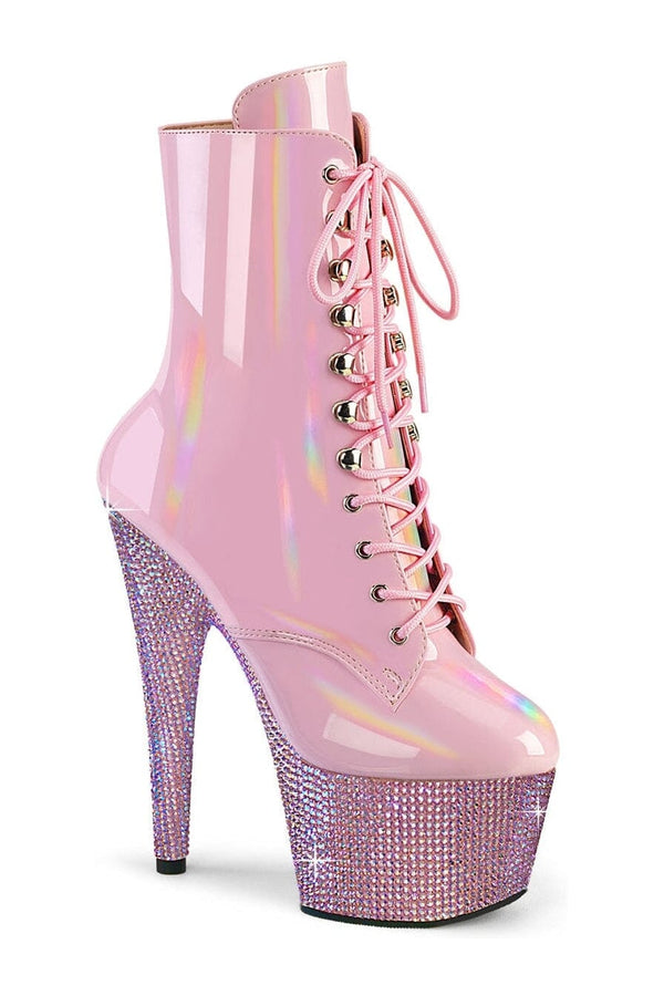 BEJEWELED-1020-7 Pink Patent Ankle Boot