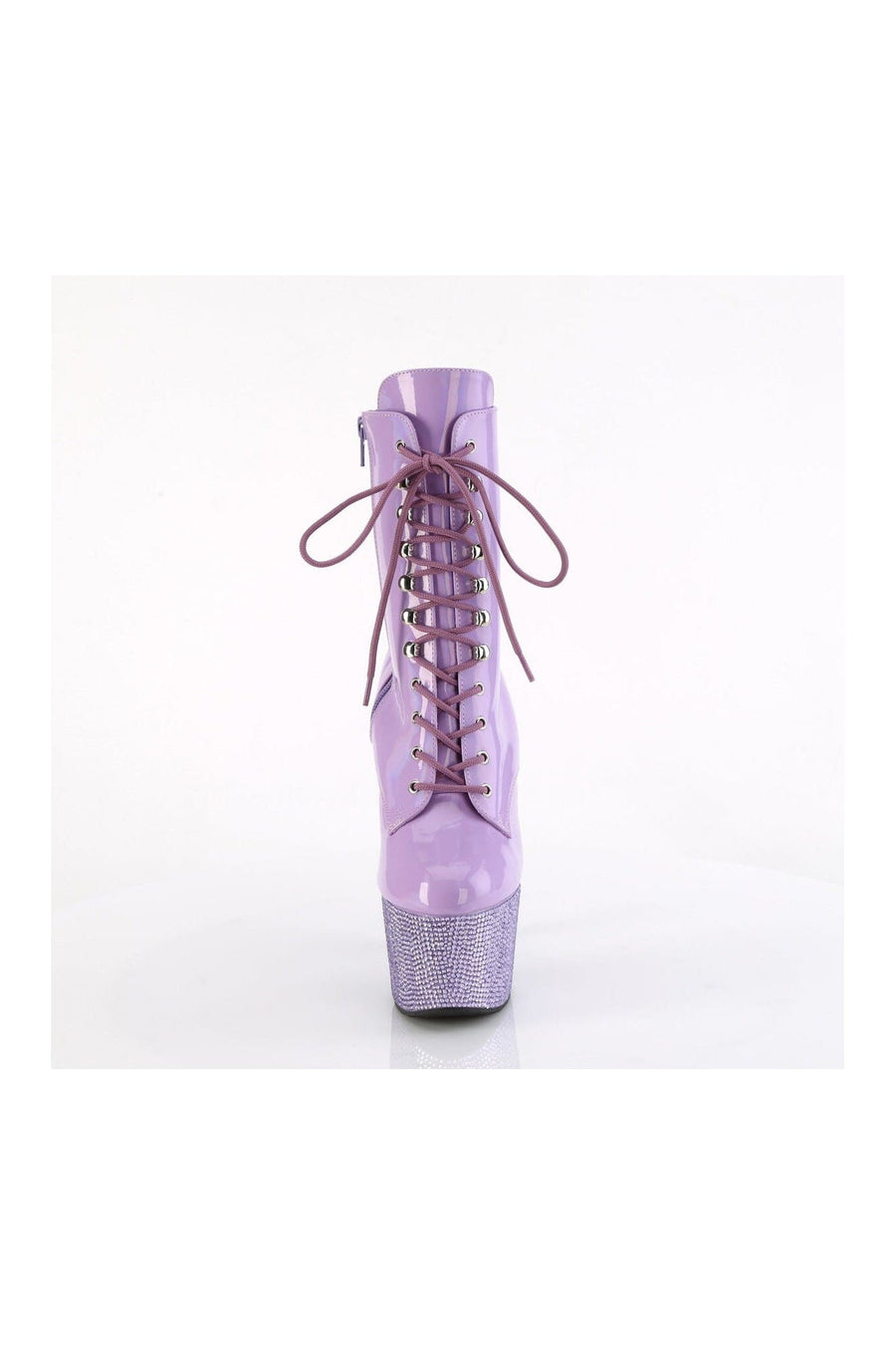 Pleaser BEJEWELED-1020-7 Purple Patent Ankle Boot in Purple Patent