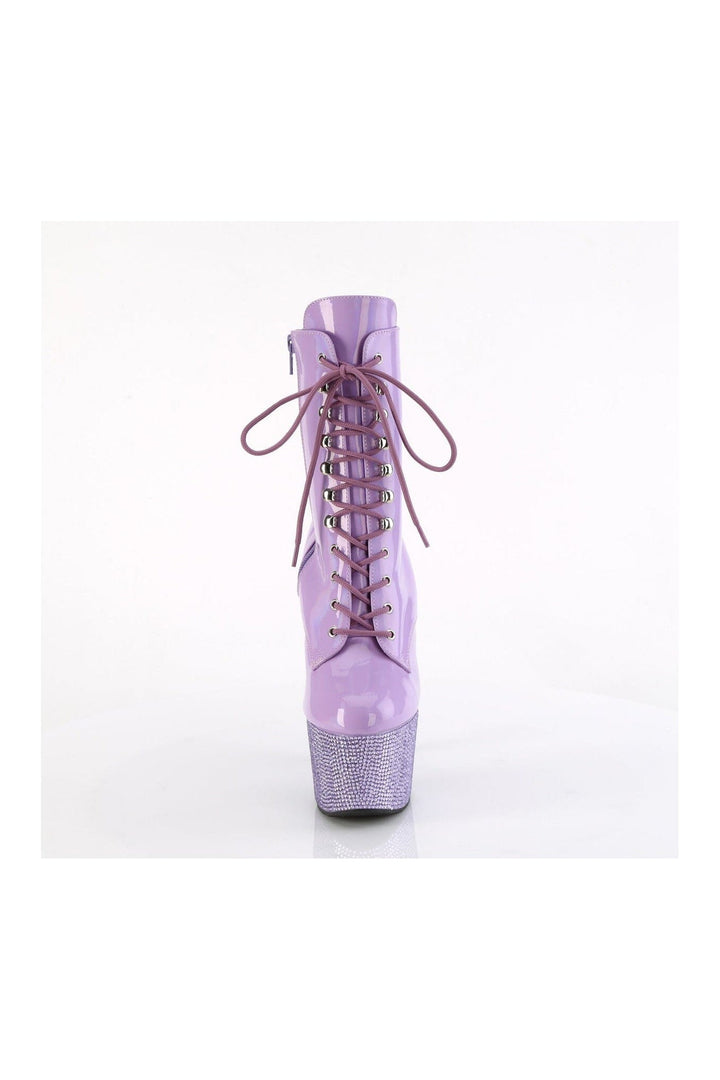 BEJEWELED-1020-7 Purple Patent Ankle Boot