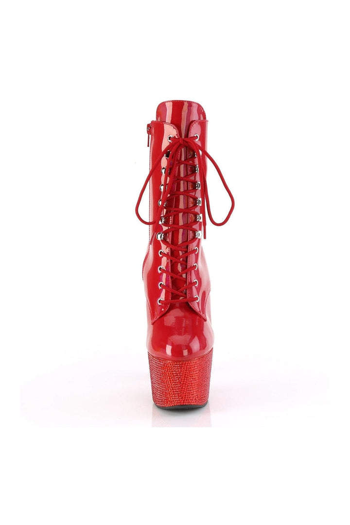 BEJEWELED-1020-7 Red Patent Ankle Boot