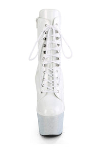 Pleaser BEJEWELED-1020-7 White Patent Ankle Boot in White Patent