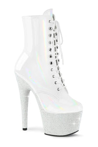 Pleaser BEJEWELED-1020-7 White Patent Ankle Boot in White Patent from SexyShoes.com
