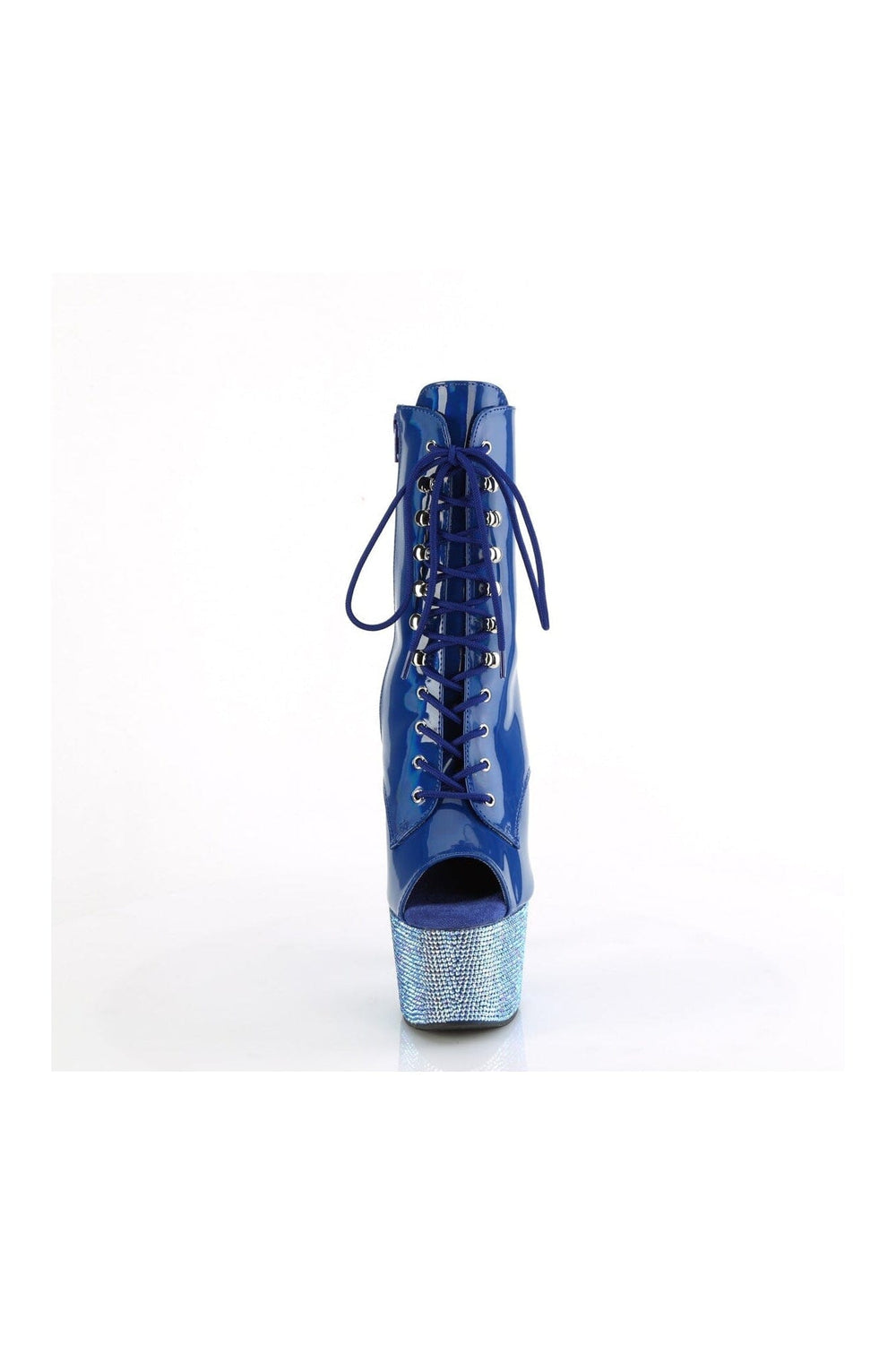 BEJEWELED-1021-7 Blue Patent Ankle Boot-Ankle Boots-Pleaser-SEXYSHOES.COM