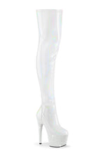 BEJEWELED-3000-7 White Patent Thigh Boot