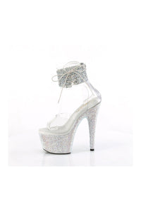 Pleaser BEJEWELED-724RS-02 Clear Vinyl Sandal in Clear Vinyl