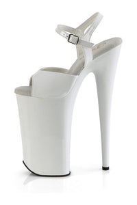 Pleaser BEYOND-009 White Patent Sandal in White Patent