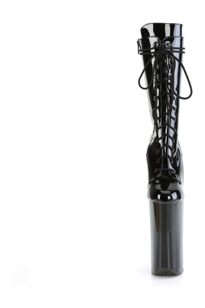 BEYOND-1050 Black Patent Knee Boot