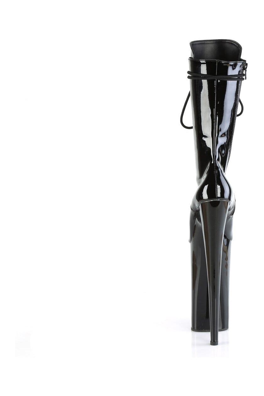 Pleaser BEYOND-1050 Black Patent Knee Boot in Black Patent
