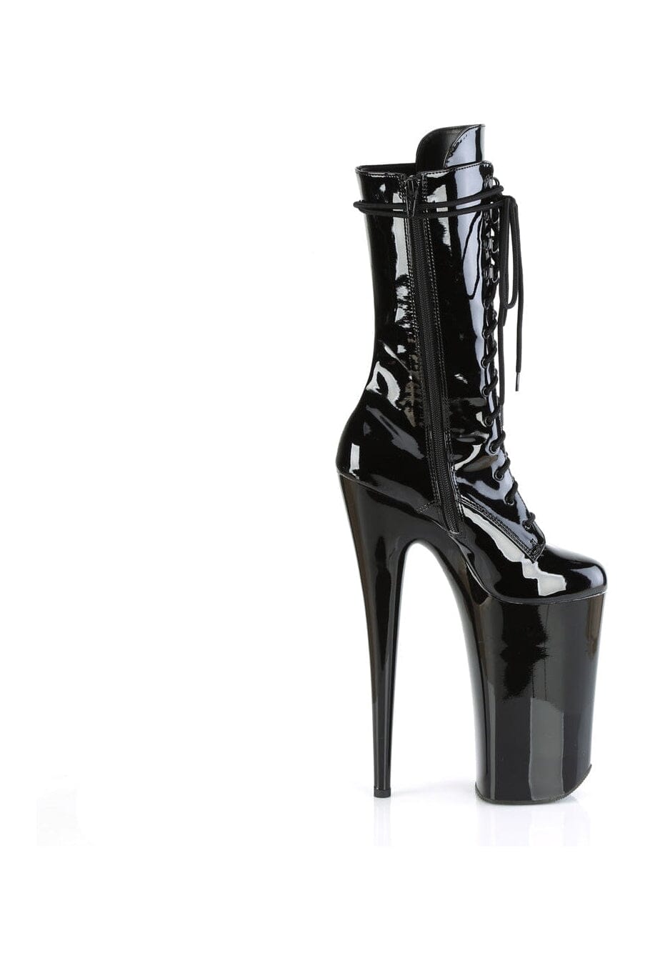 Pleaser BEYOND-1050 Black Patent Knee Boot in Black Patent