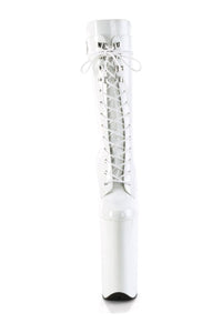 Pleaser BEYOND-1050 White Patent Knee Boot in White Patent