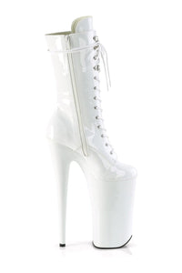 Pleaser BEYOND-1050 White Patent Knee Boot in White Patent