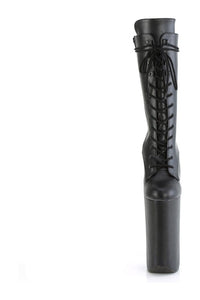 Pleaser BEYOND-1050WR Black Faux Leather Knee Boot in Black Faux Leather