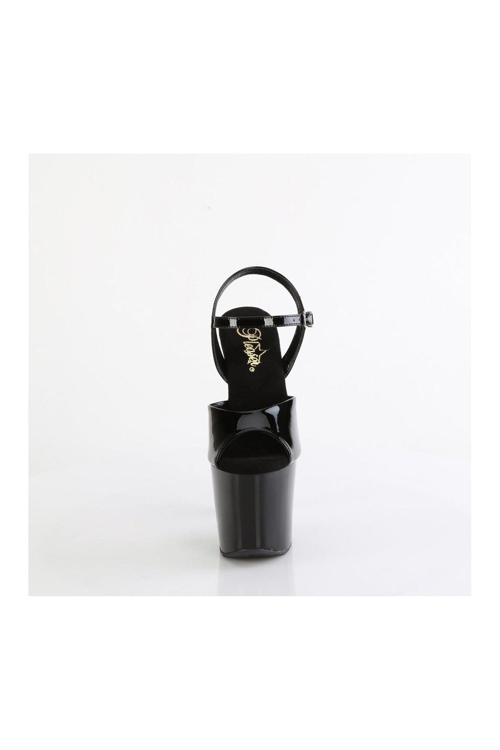 Pleaser BLISS-709 Black Patent Sandal in Black Patent