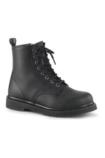 BOLT-100 Black Vegan Leather Knee Boot