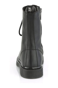 Demonia BOLT-200 Black Vegan Leather Knee Boot in Black Vegan Leather