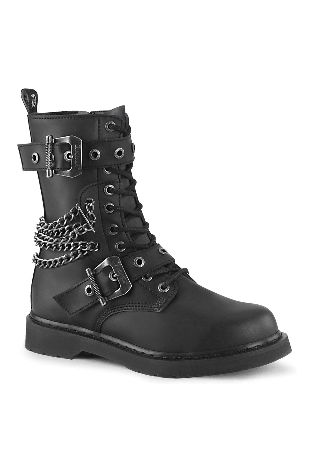 BOLT-250 Black Vegan Leather Knee Boot-Knee Boots-Demonia-Black-10-Vegan Leather-SEXYSHOES.COM