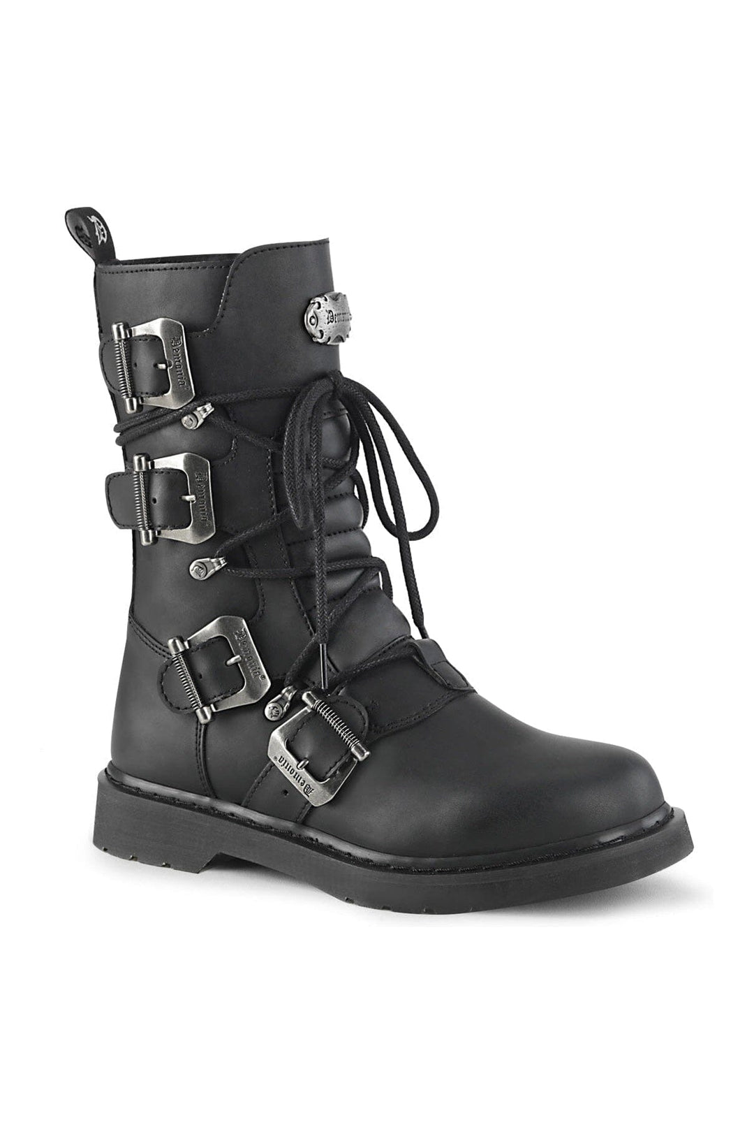 Demonia BOLT-265 Black Vegan Leather Knee Boot in Black Vegan Leather from SexyShoes.com