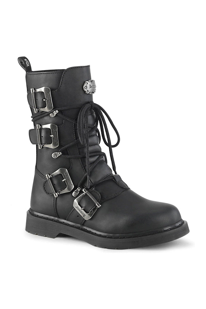 BOLT-265 Black Vegan Leather Knee Boot-Knee Boots-Demonia-Black-10-Vegan Leather-SEXYSHOES.COM