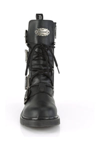 Demonia BOLT-265 Black Vegan Leather Knee Boot in Black Vegan Leather