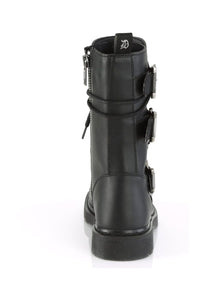 Demonia BOLT-265 Black Vegan Leather Knee Boot in Black Vegan Leather