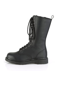 Demonia BOLT-300 Black Vegan Leather Knee Boot in Black Vegan Leather