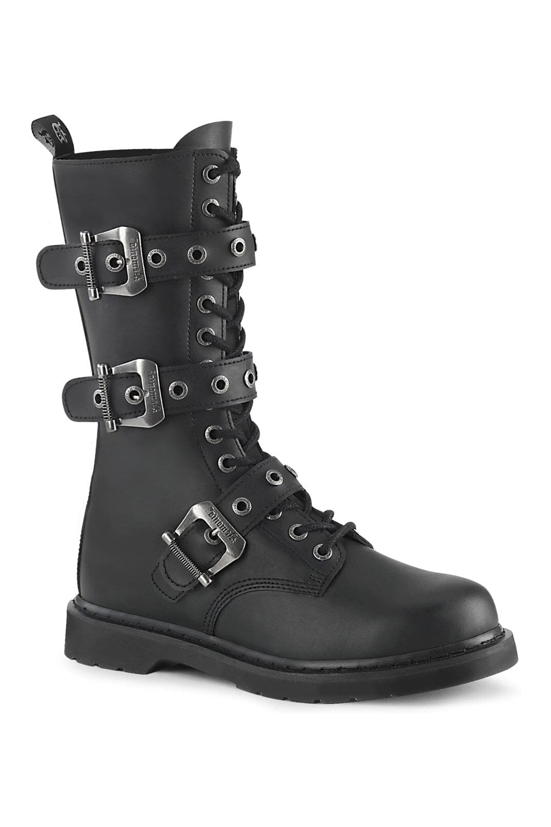 Demonia BOLT-330 Black Vegan Leather Knee Boot in Black Vegan Leather from SexyShoes.com