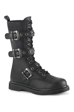 BOLT-330 Black Vegan Leather Knee Boot
