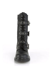 Demonia BOLT-330 Black Vegan Leather Knee Boot in Black Vegan Leather