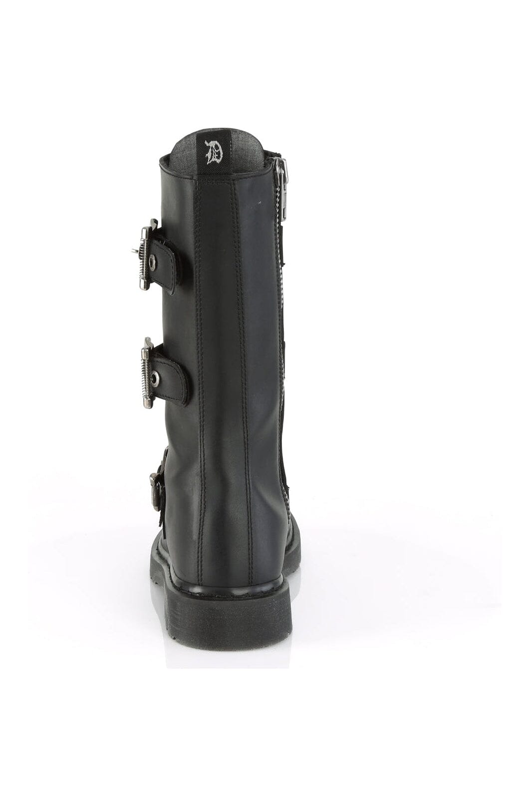 Demonia BOLT-330 Black Vegan Leather Knee Boot in Black Vegan Leather