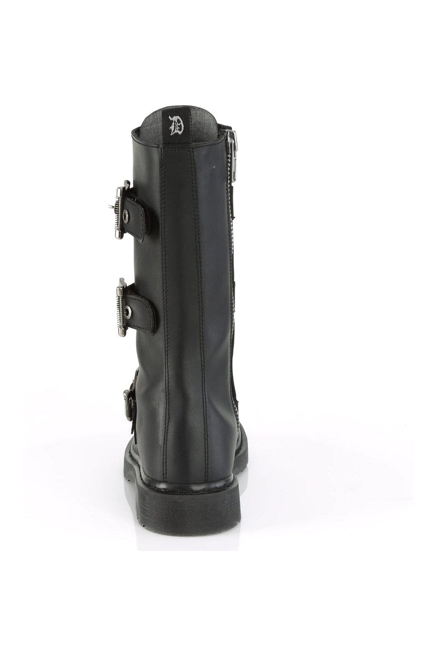 Demonia BOLT-330 Black Vegan Leather Knee Boot in Black Vegan Leather