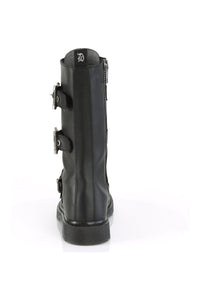 Demonia BOLT-330 Black Vegan Leather Knee Boot in Black Vegan Leather